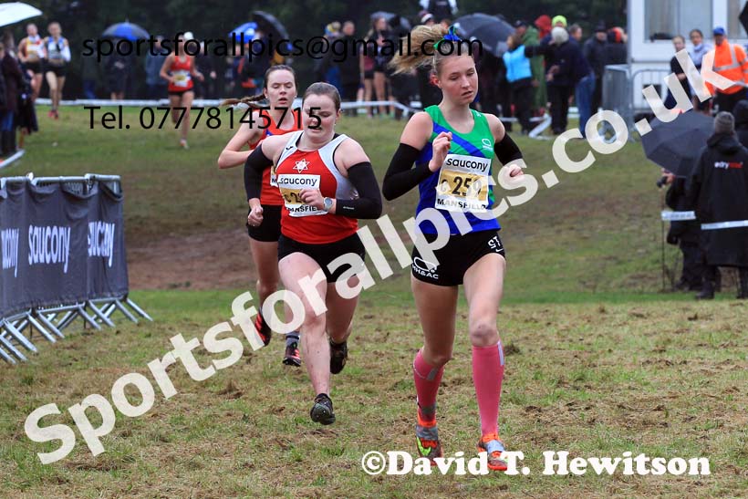 Junior Womens 2023 National Cross Country Relays, Berry Hill Park, Mansfield.  Photo: David T. Hewitson/Sports for All Pics
